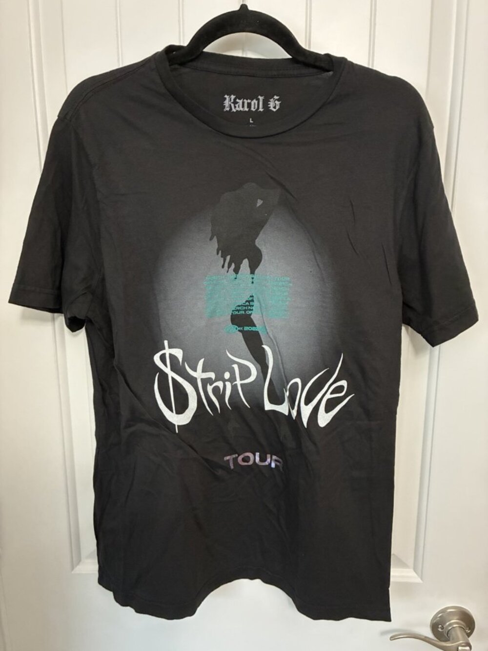 Strip Love Tour Tee In Black Size Large